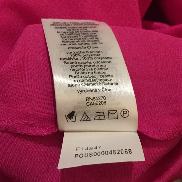 David’s Bridal Begonia Strapless Layered Chiffon Dress Fuschia  Size 8 - Picture 11 of 11